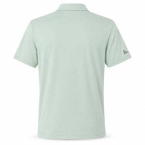 adidas performance polo in mint green, back view, ready for custom embroidery