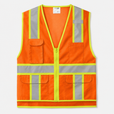 Custom CornerStone® ANSI 107 Class 2 Surveyor Zippered Two-Tone Vest