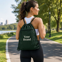 Custom Q-Tees Polyester Drawstring Backpack