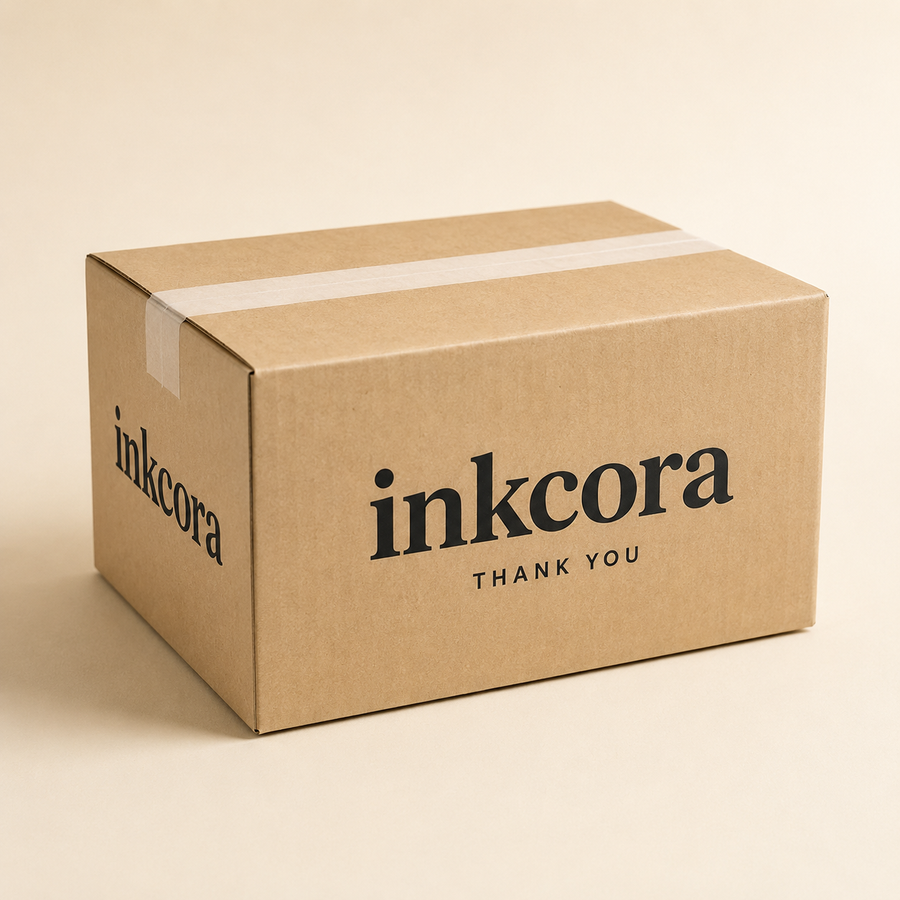 Inkcora custom apparel order packaged and ready to ship after professional production and quality review.