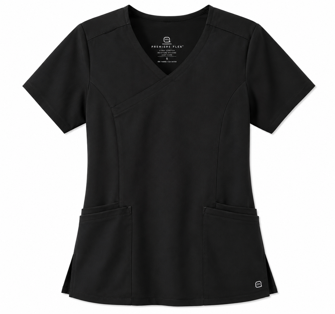 Custom Wink Women's Premiere Flex Mock Wrap Scrub Top