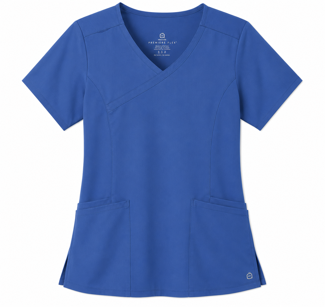 Custom Wink Women's Premiere Flex Mock Wrap Scrub Top