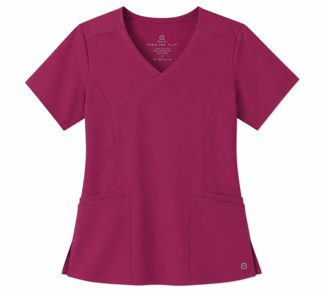 Custom Wink Women's Premiere Flex Mock Wrap Scrub Top