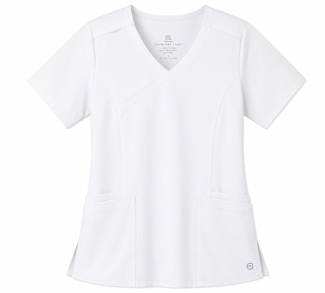 Custom Wink Women's Premiere Flex Mock Wrap Scrub Top