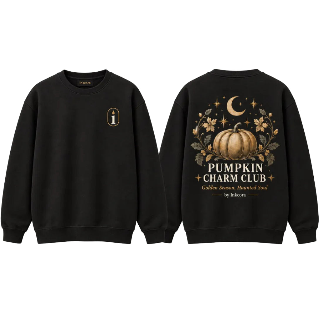 Pumpkin Charm Club Premium Crewneck | After Dark