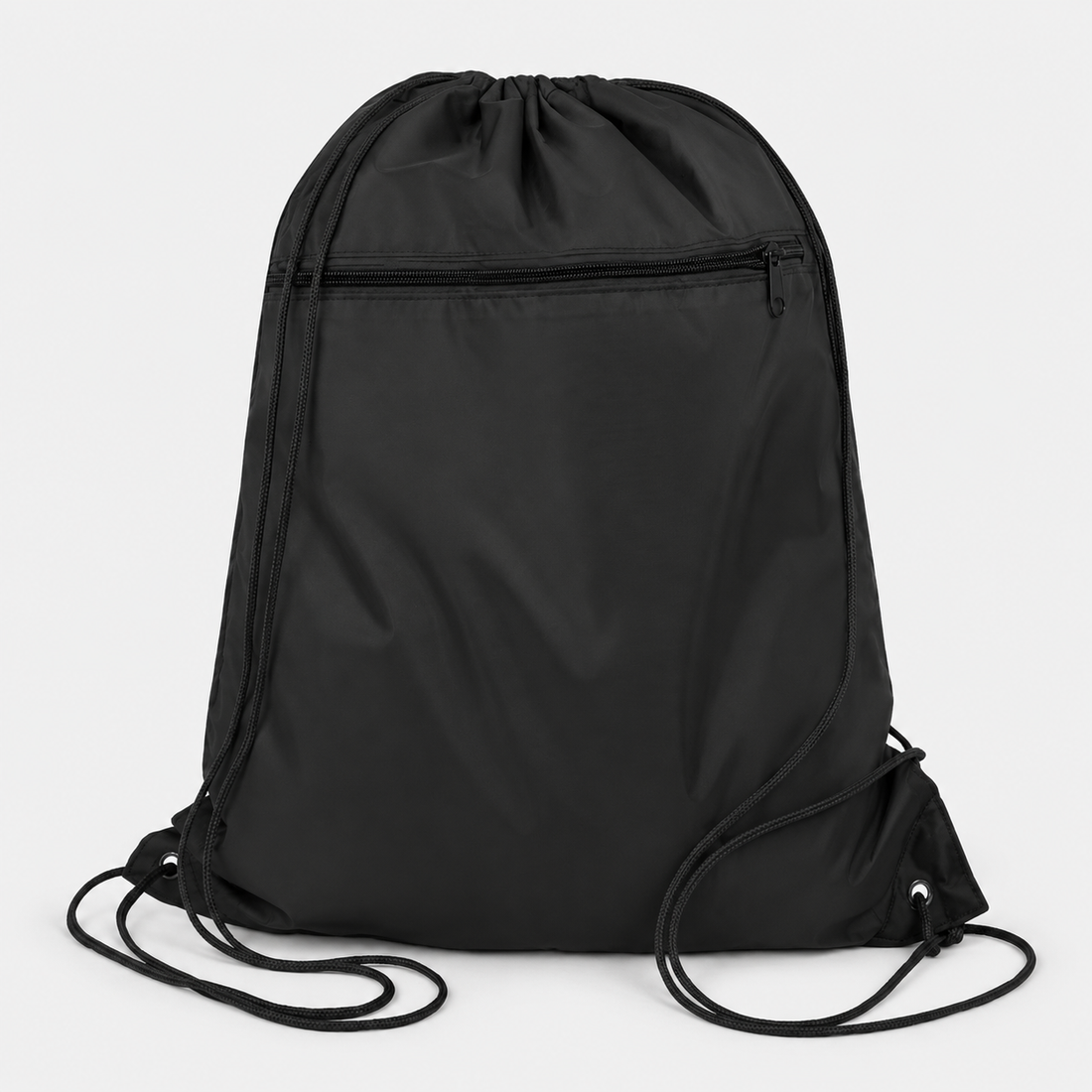 Custom Q-Tees Polyester Drawstring Backpack