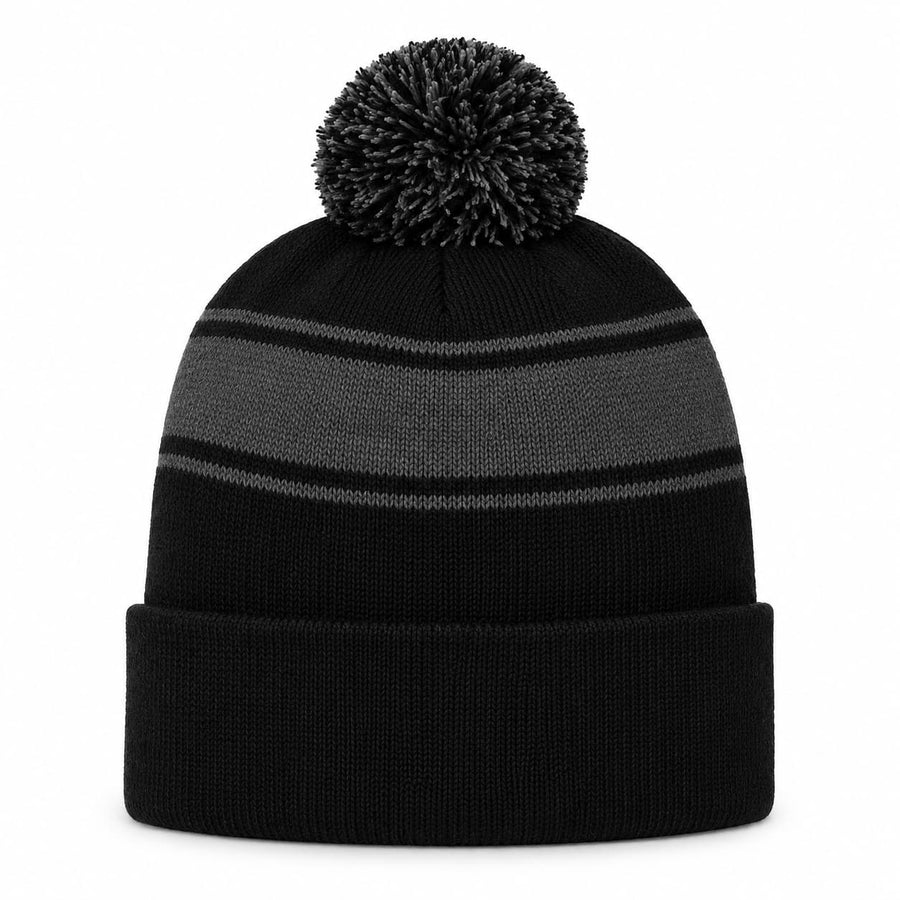Custom Sport-Tek® Stripe Pom Pom Beanie