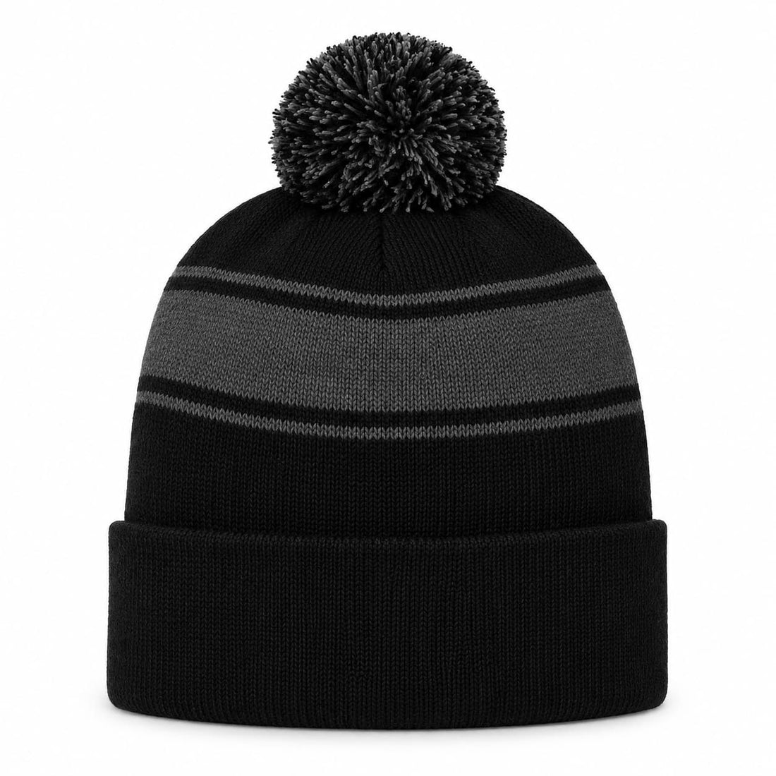 Custom Sport-Tek® Stripe Pom Pom Beanie