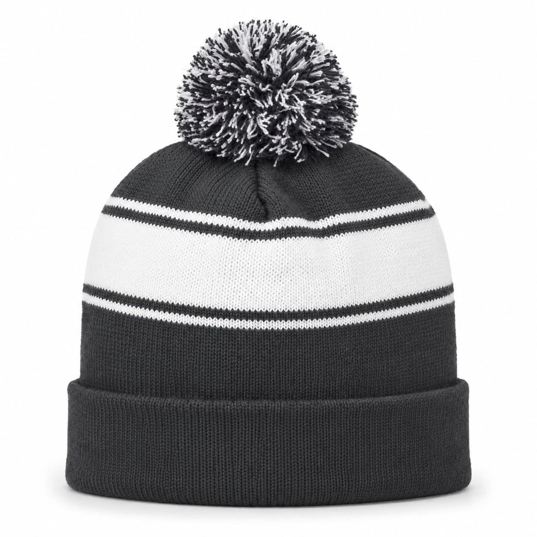 Custom Sport-Tek® Stripe Pom Pom Beanie