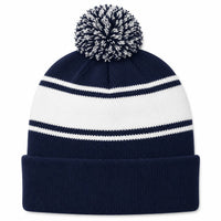 Custom Sport-Tek® Stripe Pom Pom Beanie