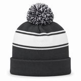 Custom Sport-Tek® Stripe Pom Pom Beanie