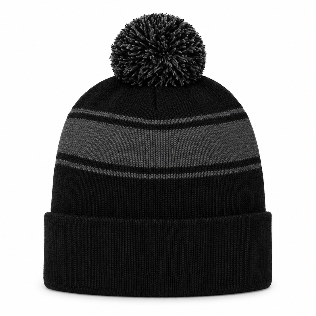 Custom Sport-Tek® Stripe Pom Pom Beanie