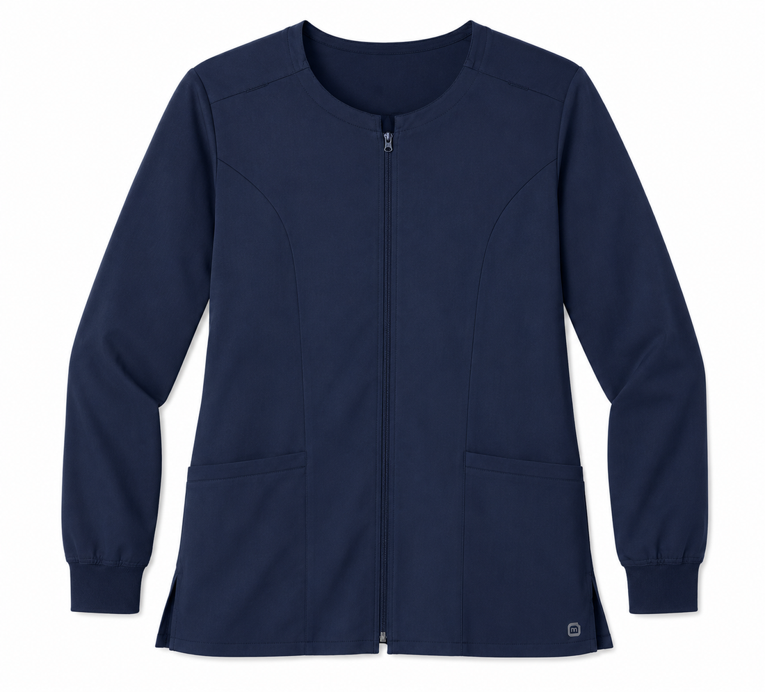 Custom Wink Women's Premiere Flex Full-Zip Scrub Jacket