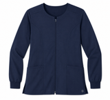 Custom Wink Women's Premiere Flex Full-Zip Scrub Jacket