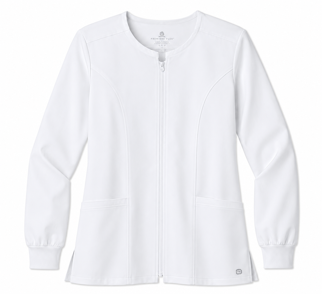 Custom Wink Women's Premiere Flex Full-Zip Scrub Jacket
