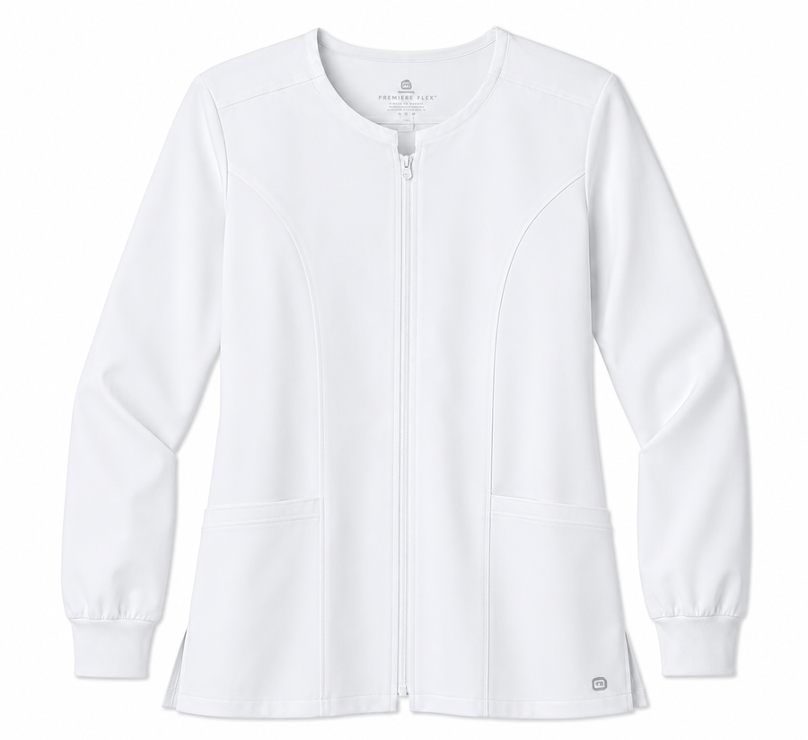 Custom Wink Women's Premiere Flex Full-Zip Scrub Jacket