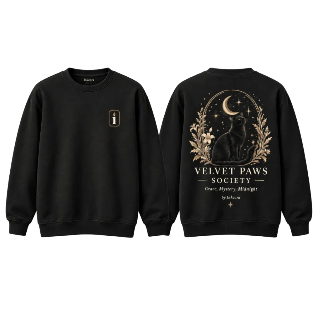 Velvet Paws Society Premium Crewneck | After Dark