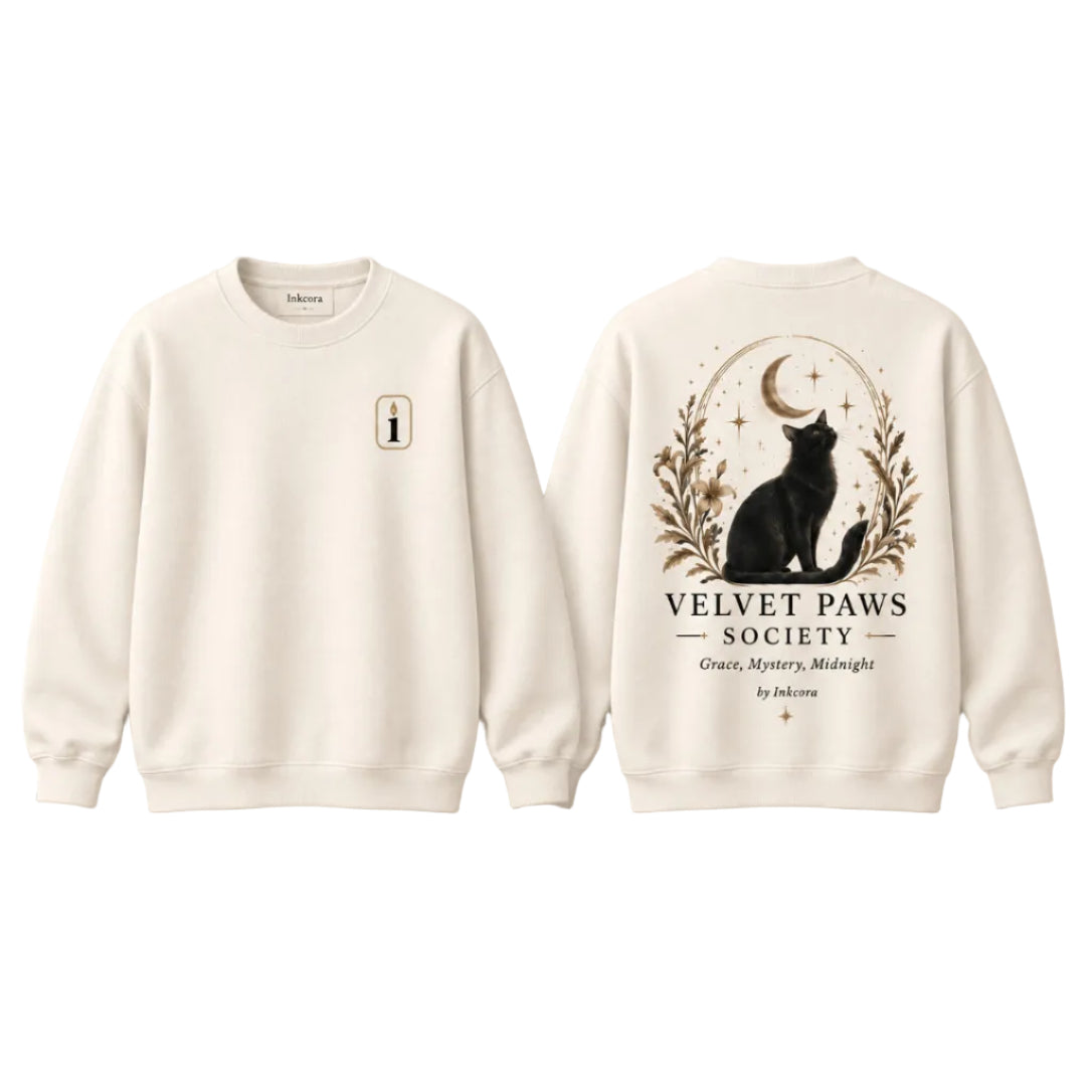 Velvet Paws Society Premium Crewneck | After Dark